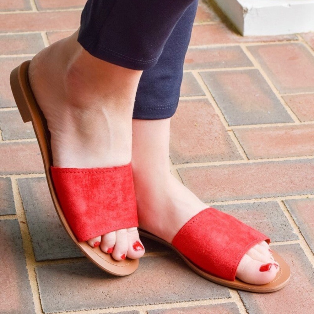 Perfectly Priscilla Boutique- Red Slides